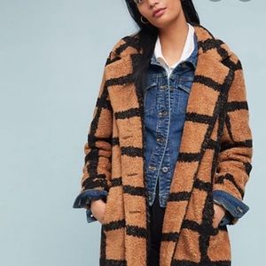 Anthropologie plaid teddy